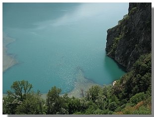 Il lago di Mezzola visto dal Salto delle Capre. Foto di M. Dei Cas