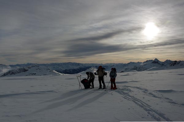 Tramonto al ghiacciaio di Fellaria (foto Beno)