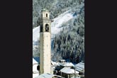 La Chiesa di Gerola Alta in inverno (foto R. Moiola)